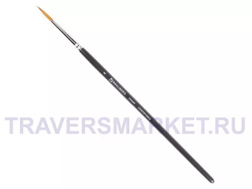 Кисть художественная проф. "BR-80180" ART CLASSIC, синтетика мягкая под колонок, кругл, № 4, кор руч