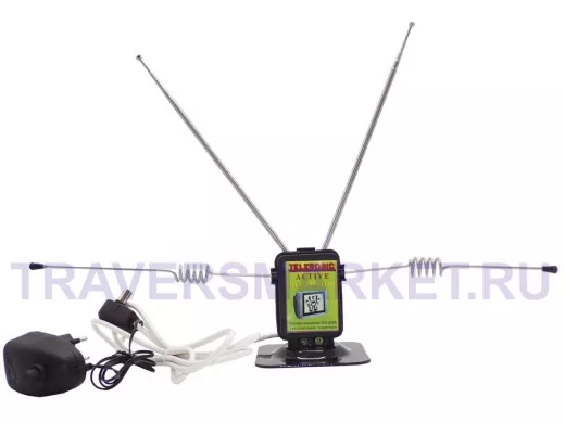 "TELEROBIC-ACTIVE-REGULATOR"  антенна DVB-T2,МВ/ДМВ усилителем, бл.пит.регулируемая