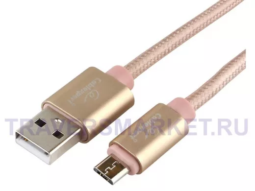 Кабель микро USB (AM/microBM)  1.0 м Cablexpert CC-U-mUSB02Gd-1M, USB 2.0, серия Ultra, золотой