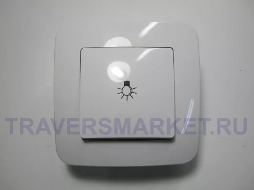 Кнопка звонка, белая, серии MAKEL Lillium N