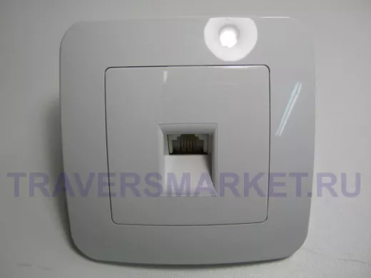 Розетка телефонная TF, белая, серии MAKEL Lillium N