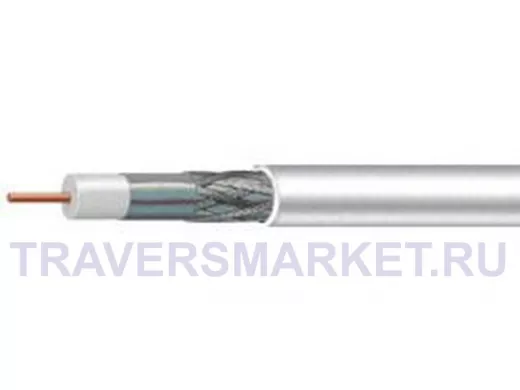 Mediaflex  RG6  M660BV 1,02 mm CCS, оплетка 64x0,12 mm AL, оболочка PVC белый, бухта 305 м