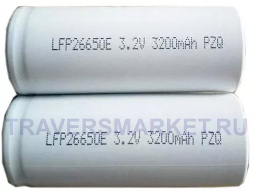 Аккумулятор IFR 26650, 3000 мАч, LifePO4-аккумулятор 3,2В. ток 3C (10А.)