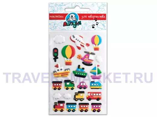 Наклейки "BR-94001" "Зефирные игрушки", с европодвесом