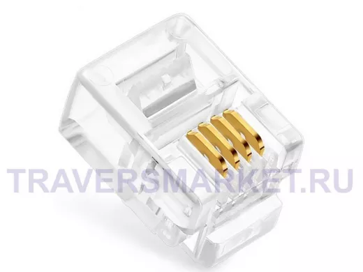 Телефонный джек 4-х контактный (RG11) 6P4C