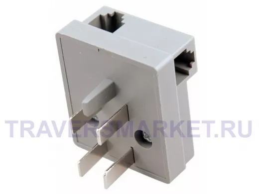 Телефонная вилка-адаптер 2 гнезда 6P4C / 1 штекер росс.тлф. REXANT